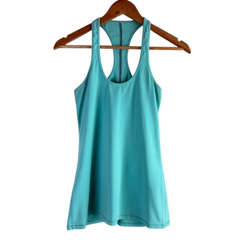 Lululemon Racer Back Training Workout Tank Top Stretchy in Turquoise, Size XS